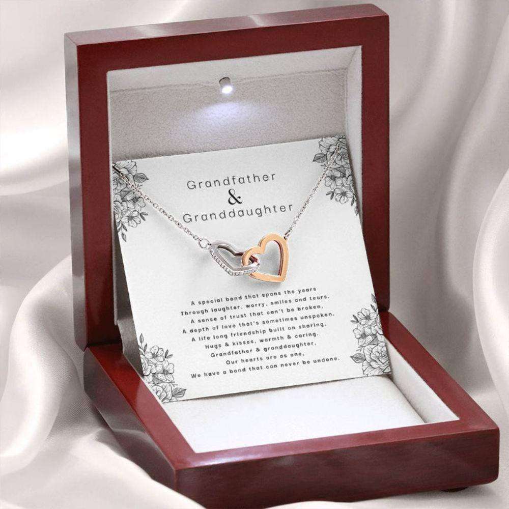 Granddaughter Necklace, Grandfather & Granddaughter Necklace, Gift For Granddaughter From Grandpa Gifts For Daughter Rakva