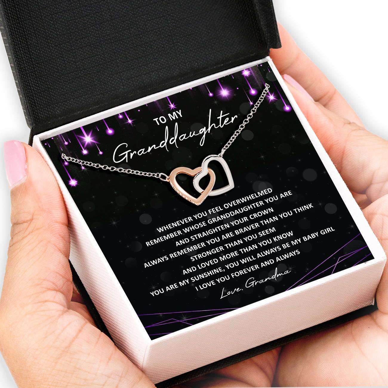 Granddaughter Necklace, Interlocking Hearts Necklace “ Grandma To Granddaughter Necklace Gifts Gifts For Daughter Rakva