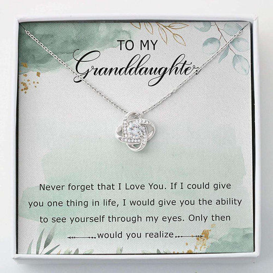 Granddaughter Necklace, Love Knot Necklace Gift From Grandma To Granddaughter Gifts For Daughter Rakva