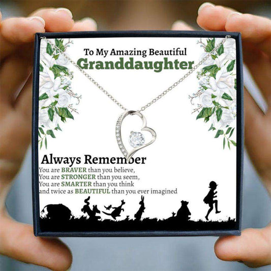 Granddaughter Necklace, Love You To The Moon, Gifts From Grandma Grandpa Necklace Gifts For Daughter Rakva