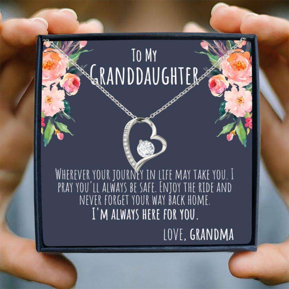 Granddaughter Necklace, Love You To The Moon, Gifts From Grandma Grandpa Necklace Gifts For Daughter Rakva