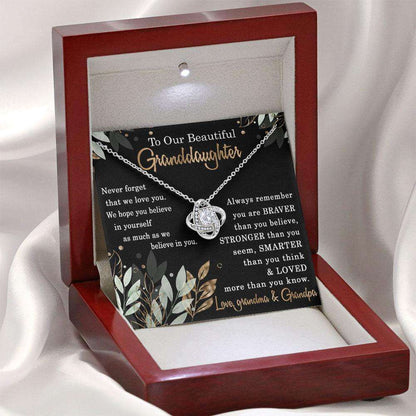 Granddaughter Necklace, Meaningful Granddaughter Gift From Grandparents, Granddaughter Gift From Grandma And Grandpa, Keepsake Custom Necklace Gifts For Daughter Rakva