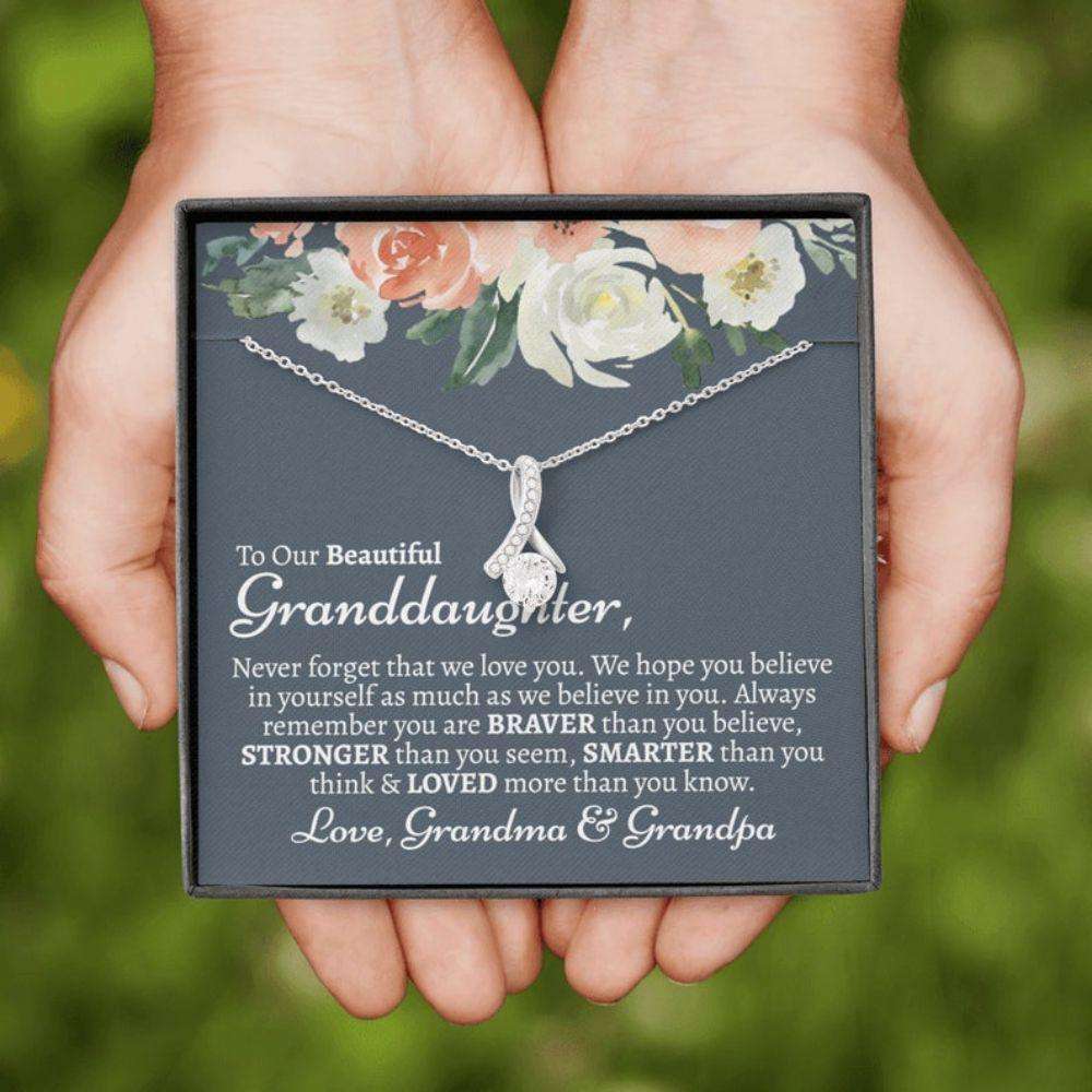 Granddaughter Necklace, Meaningful Granddaughter Gift From Grandparents, Granddaughter Gift From Grandma And Grandpa, Keepsake Gifts For Daughter Rakva