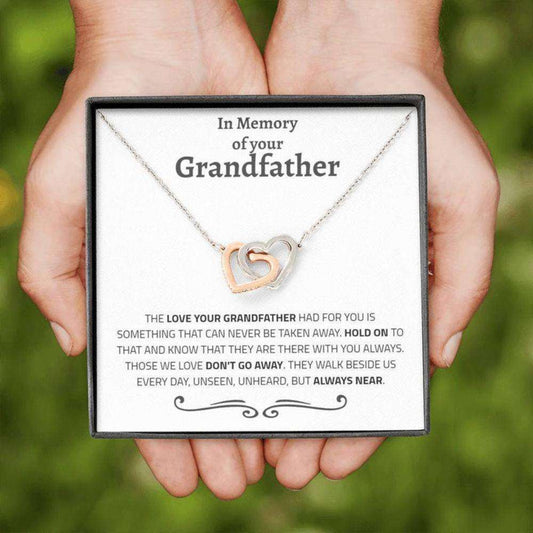 Granddaughter Necklace, Memorial Necklace Gift For A Grandpa, Loss Of A Grandfather Sympathy Gifts For Daughter Rakva