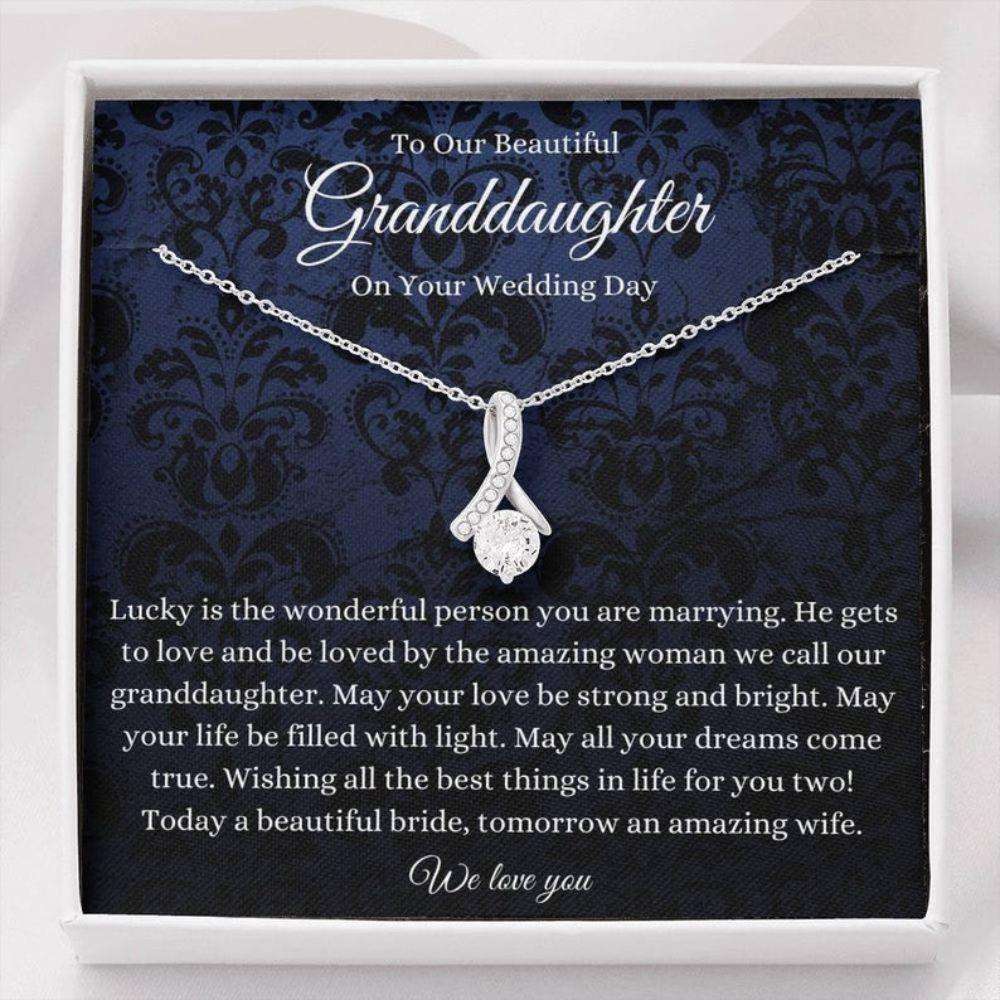 Granddaughter Necklace, Our Granddaughter Necklace Wedding Day Gift, To Bride Gift From Grandma/Grandpa Gift For Bride Rakva