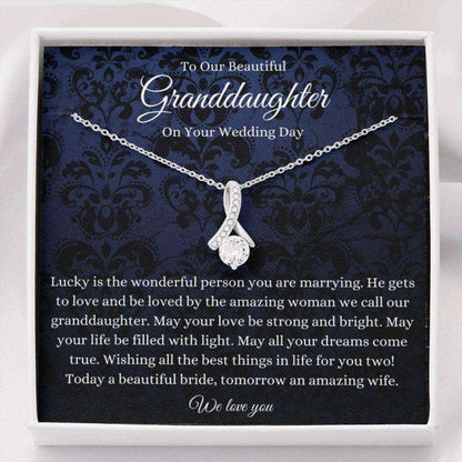 Granddaughter Necklace, Our Granddaughter Necklace Wedding Day Gift, To Bride Gift From Grandma/Grandpa Gift For Bride Rakva