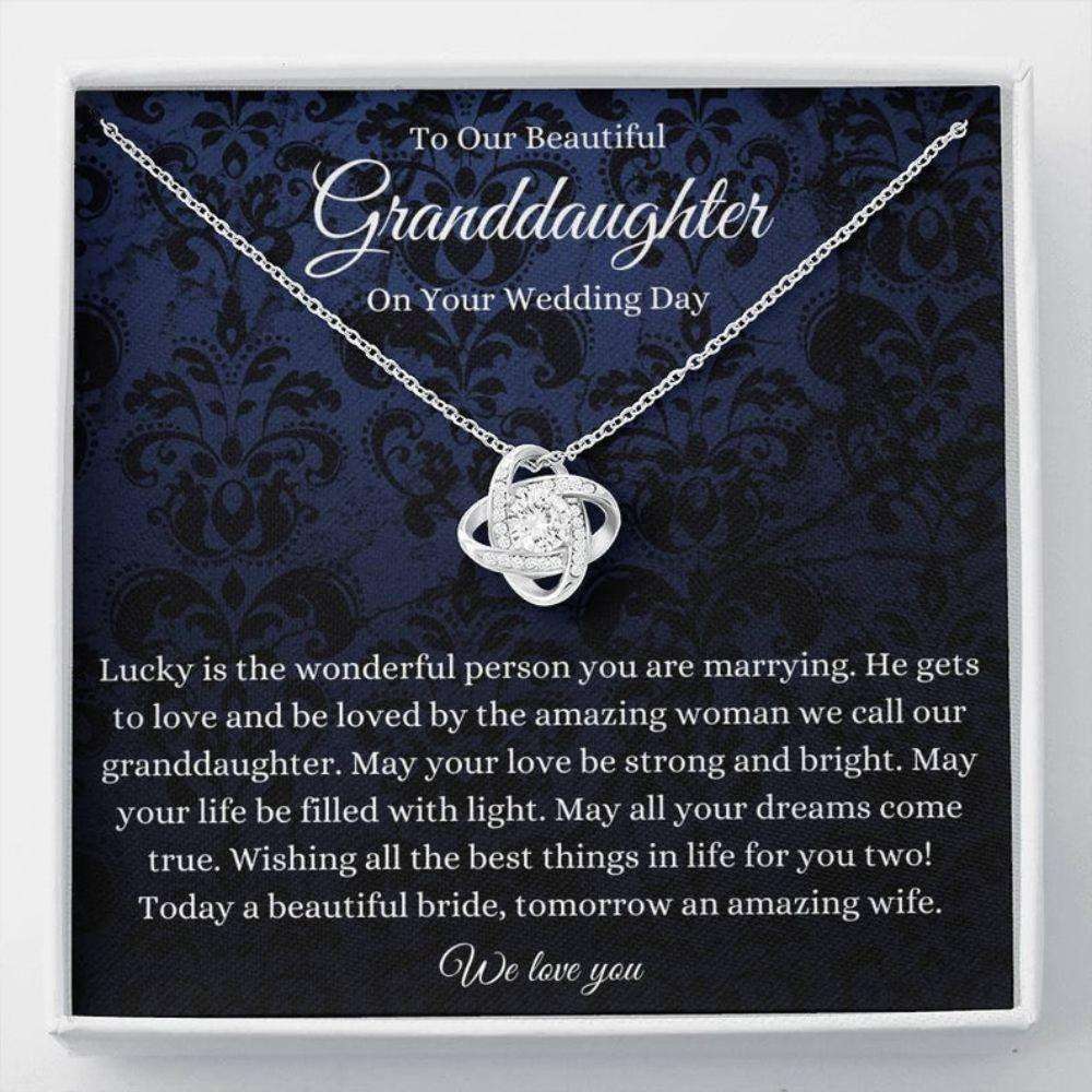 Granddaughter Necklace, Our Granddaughter Necklace Wedding Day Gift, To Bride Gift From Grandma/Grandpa Gift For Bride Rakva