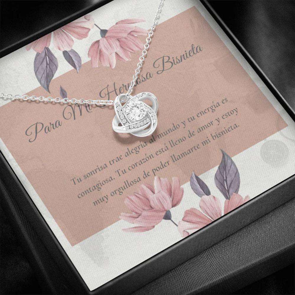 Granddaughter Necklace, Spanish Bisnieta Regalo “ Great Granddaughter Gift “ Bisnieta Necklace Card “ Bisnieta Collar Navidad Gifts For Daughter Rakva