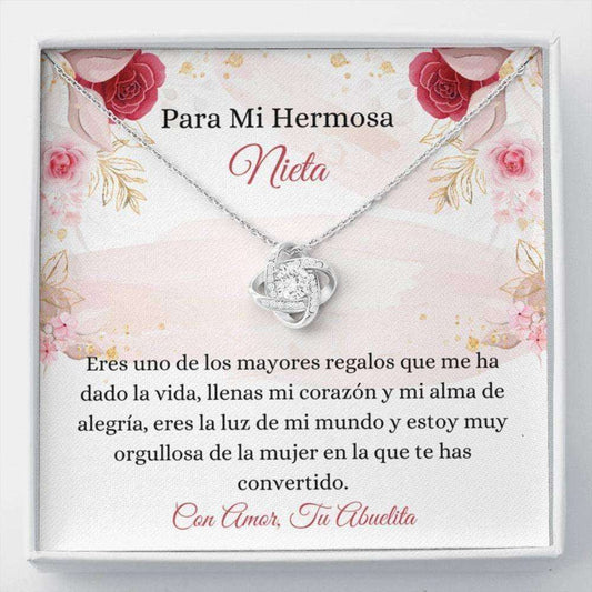 Granddaughter Necklace, Spanish Nieta Regalo “ Latina Granddaughter Keepsake “ Best Granddaughter Spanish Word Necklace Gifts For Daughter Rakva