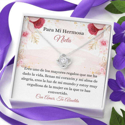 Granddaughter Necklace, Spanish Nieta Regalo “ Latina Granddaughter Keepsake “ Best Granddaughter Spanish Word Necklace Gifts For Daughter Rakva