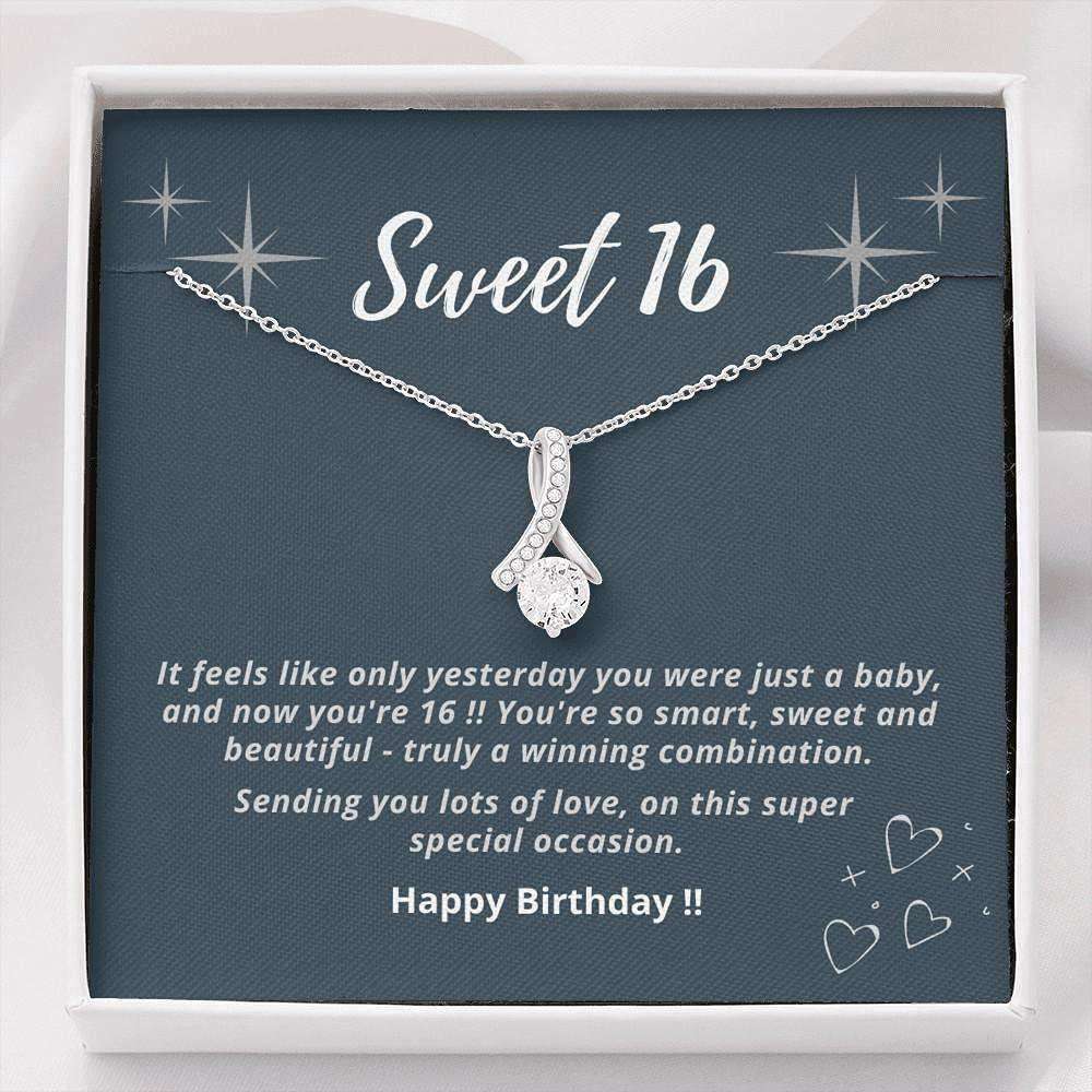 Granddaughter Necklace, Sweet 16 Gift Necklace, 16Th Birthday Gift, Granddaughter Necklace Gifts For Daughter Rakva