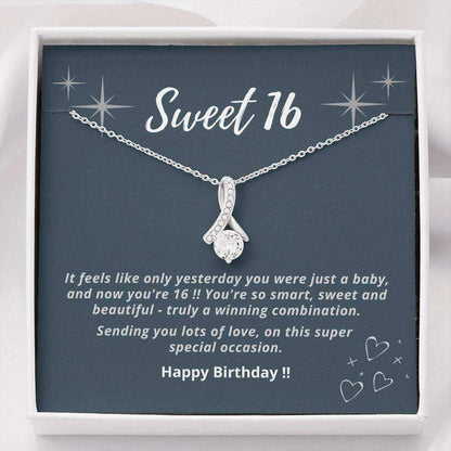 Granddaughter Necklace, Sweet 16 Gift Necklace, 16Th Birthday Gift, Granddaughter Necklace Gifts For Daughter Rakva