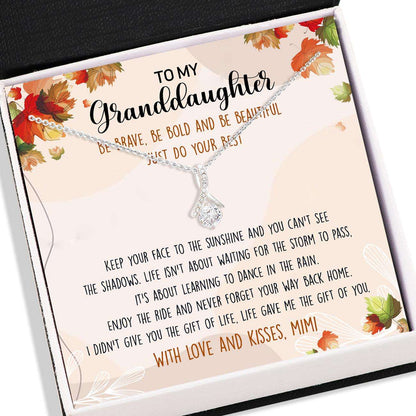 Granddaughter Necklace, To Granddaughter Gift From Mimi Necklace Card Message “ Alluring Beauty Necklace Gifts For Daughter Rakva