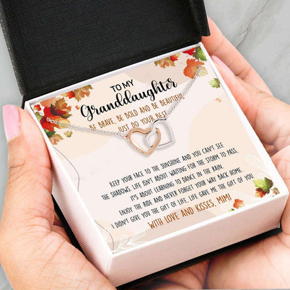 Granddaughter Necklace, To Granddaughter Gift From Mimi Necklace Card Message “ Interlocking Hearts Necklace Gifts For Daughter Rakva