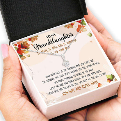 Granddaughter Necklace, To Granddaughter Gift From Nana Necklace Card Message “ Alluring Beauty Necklace Gifts For Daughter Rakva