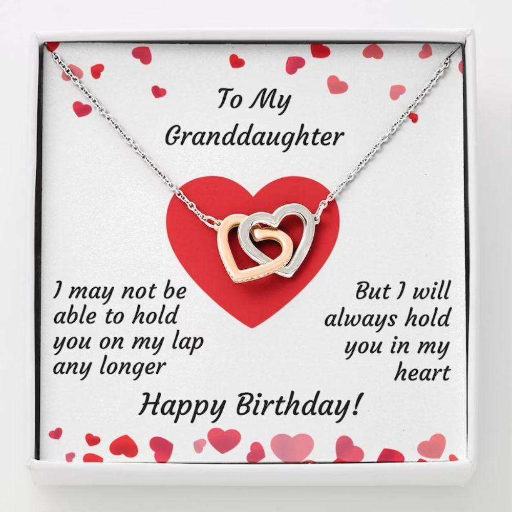 Granddaughter Necklace, To Granddaughter Necklace Gift “ In My Heart Happy Birthday Necklace Gifts For Daughter Rakva