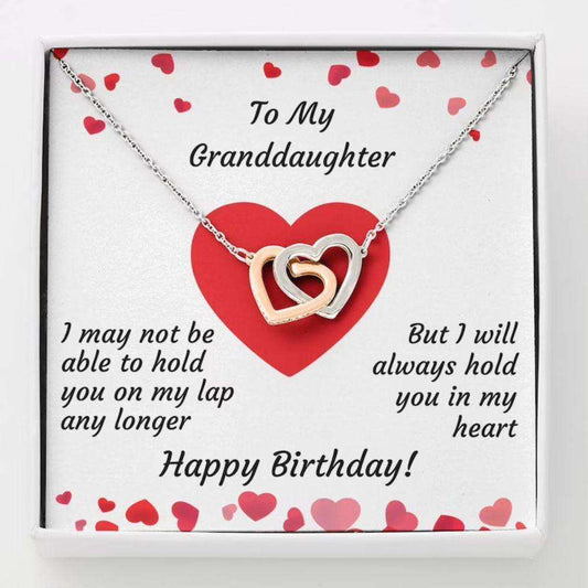 Granddaughter Necklace, To Granddaughter Necklace Gift “ In My Heart Happy Birthday Necklace Gifts For Daughter Rakva