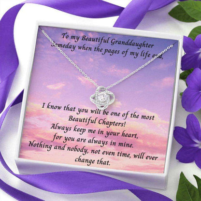 Granddaughter Necklace, To My Beautiful Granddaughter Gift Necklace “ Someday When The Pages Of My Life End Gifts For Daughter Rakva