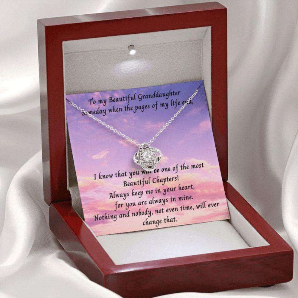 Granddaughter Necklace, To My Beautiful Granddaughter Gift Necklace “ Someday When The Pages Of My Life End Gifts For Daughter Rakva