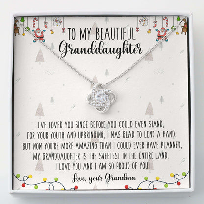 Granddaughter Necklace, To My Beautiful Granddaughter “ Love Knots Necklace Gifts For Daughter Rakva