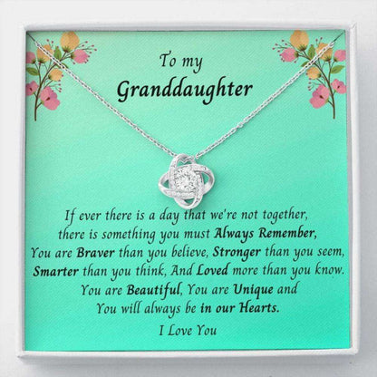 Granddaughter Necklace, To My Beautiful Granddaughter Necklace Gift “ Braver Than You Believe Gifts For Daughter Rakva