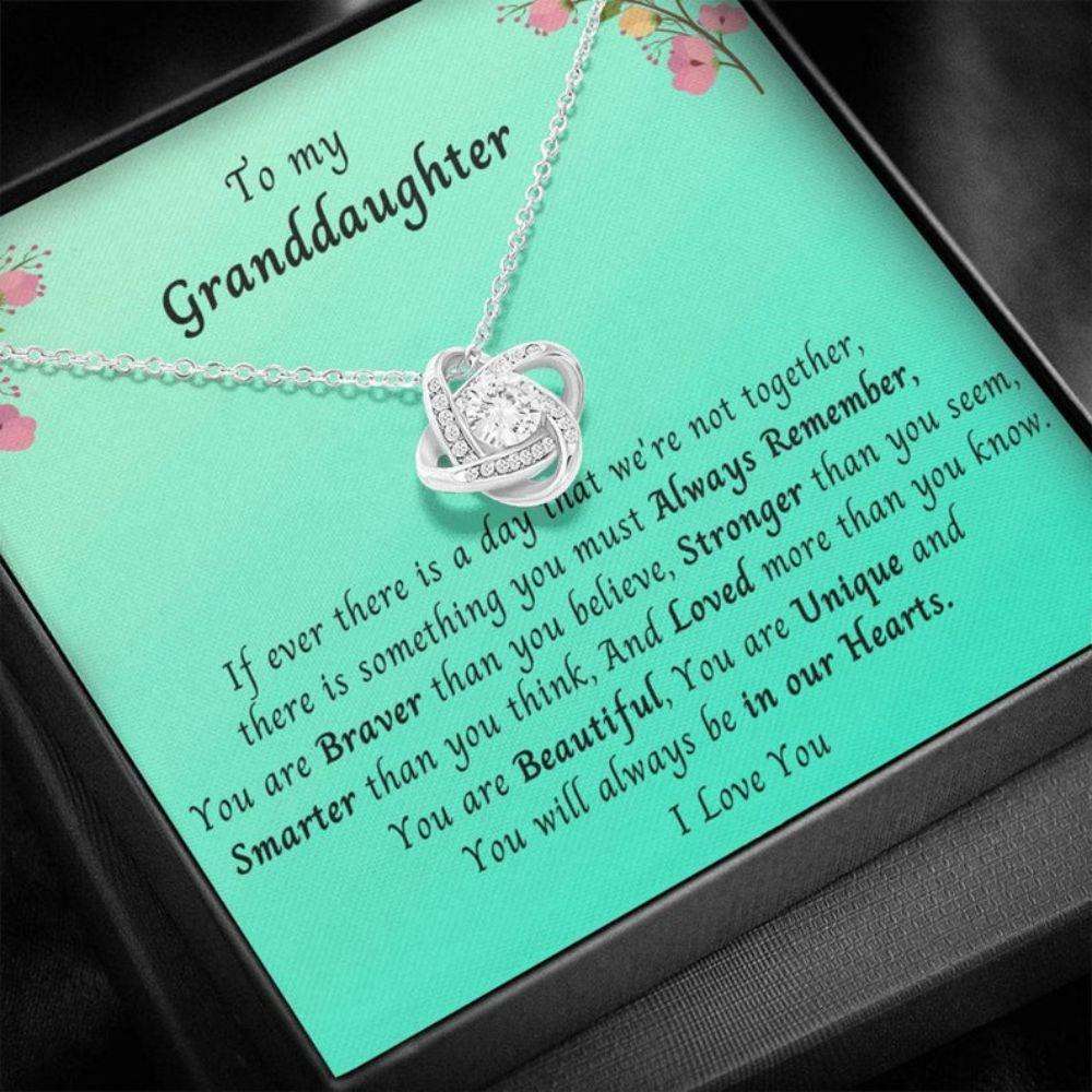 Granddaughter Necklace, To My Beautiful Granddaughter Necklace Gift “ Braver Than You Believe Gifts For Daughter Rakva