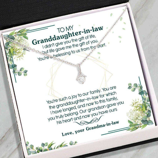 Granddaughter Necklace, To My Beautiful Granddaughter Necklace Gift From Grandma Gifts For Daughter Rakva