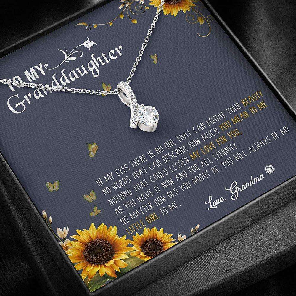 Granddaughter Necklace, To My Beautiful Granddaughter Necklace Gift From Grandma Gifts For Daughter Rakva