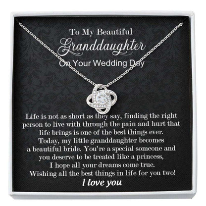 Granddaughter Necklace, To My Beautiful Granddaughter Wedding Day Gift, To Bride From Grandma/ Grandpa Necklace Gifts For Daughter Rakva