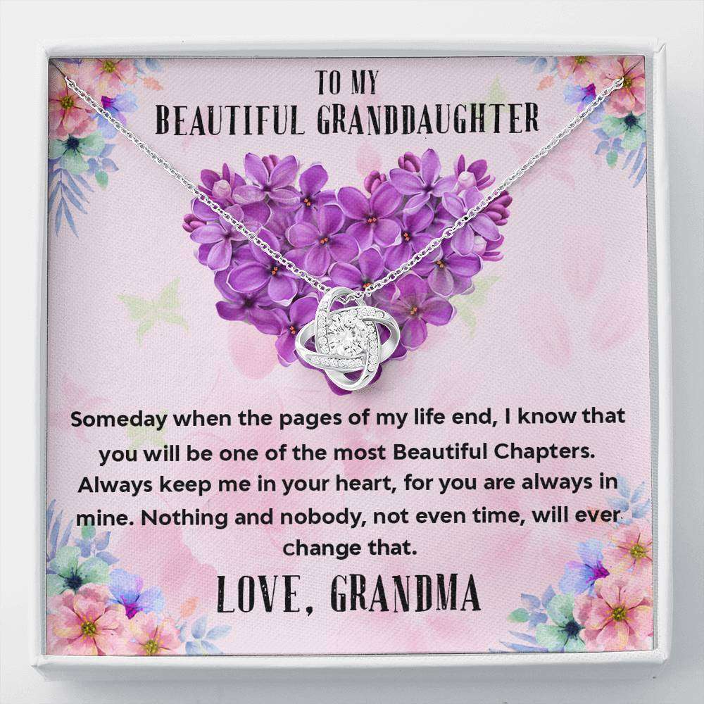 Granddaughter Necklace, To My Beautifull Granddaughter Necklace, Grandmother & Granddaughter Gifts For Daughter Rakva