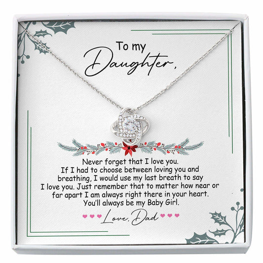 Granddaughter Necklace, To My Daughter Necklace “ Love Daughter From Dad Christmas Necklace For Daughter Gifts For Daughter Rakva