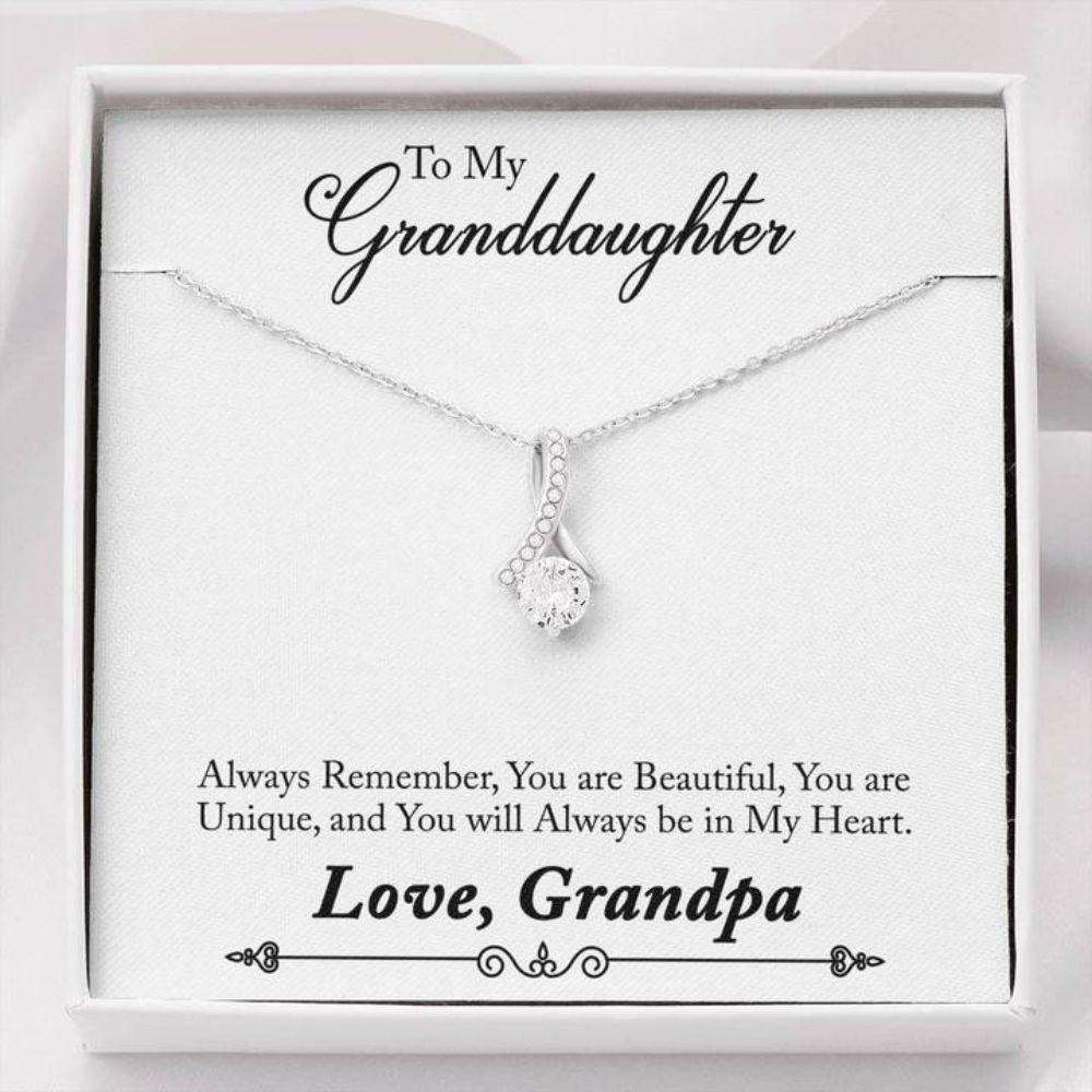 Granddaughter Necklace, To My Granddaughter Always Remember Necklace Gifts For Daughter Rakva