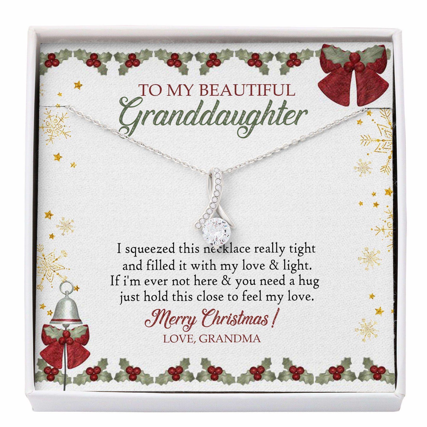 Granddaughter Necklace, To My Granddaughter Christmas Necklace “ Gift From Grandma Alluring Beauty Necklace Gifts For Daughter Rakva