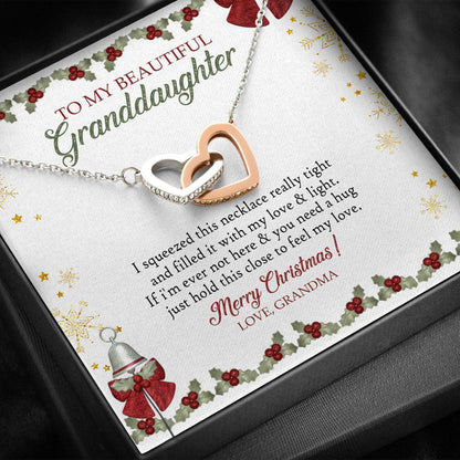 Granddaughter Necklace, To My Granddaughter Christmas Necklace “ Gift From Grandma Hearts Necklace Gifts For Daughter Rakva