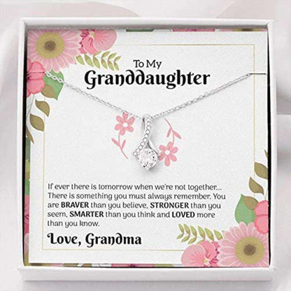 Granddaughter Necklace, To My Granddaughter Easter Necklace Gift, Granddaughter Motivational Gifts For Daughter Rakva