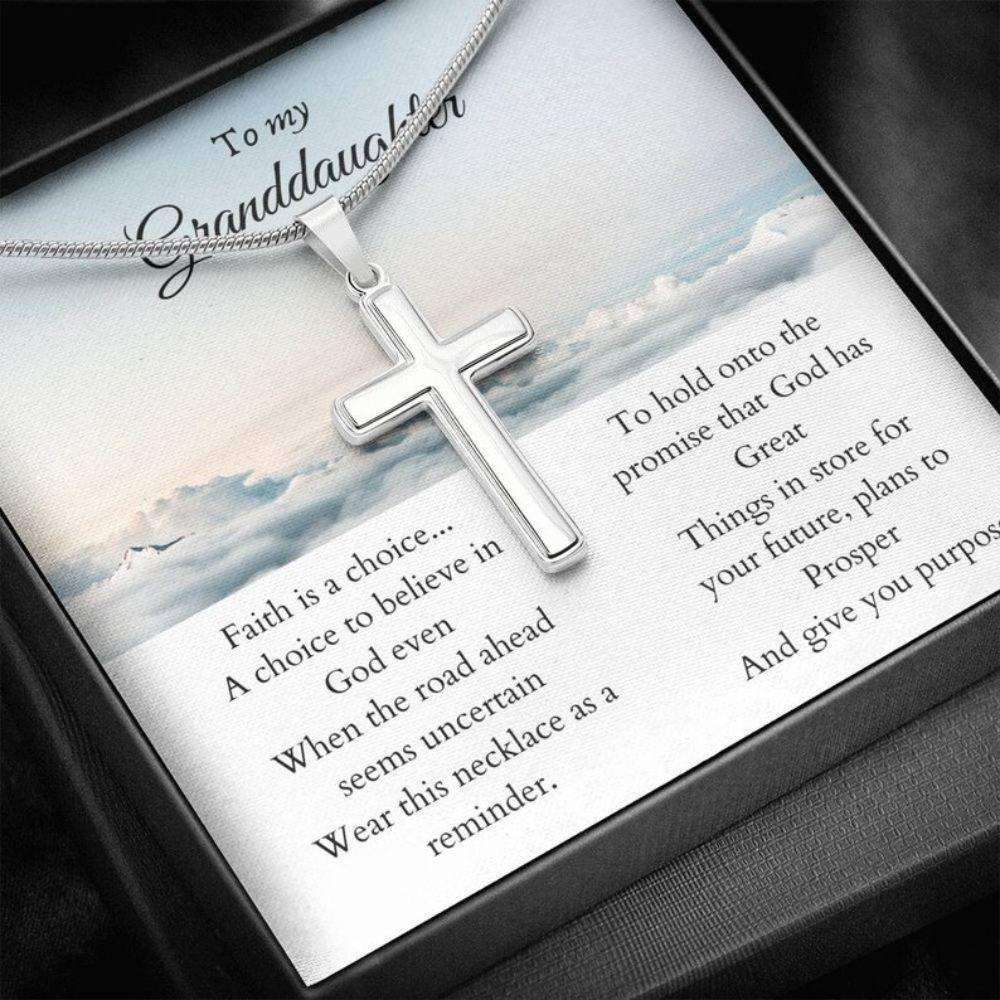 Granddaughter Necklace, To My Granddaughter Faith Necklace “ Gift For Granddaughter Gifts For Daughter Rakva