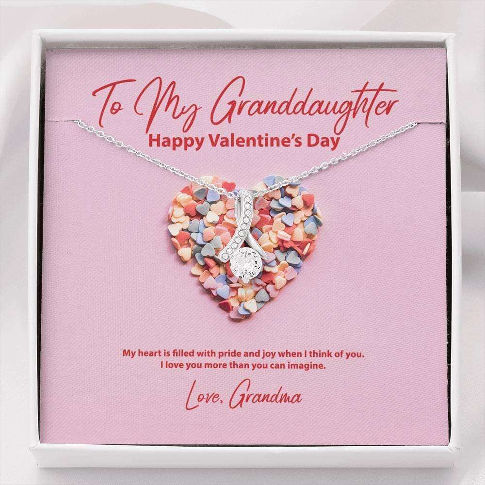 Granddaughter Necklace, To My Granddaughter From Grandma Valentine’S Day Alluring Beauty Necklace Gifts For Daughter Rakva