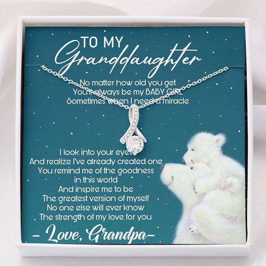 Granddaughter Necklace, To My Granddaughter From Grandpa Necklace Gifts “ Necklace With Gift Box Gifts For Daughter Rakva