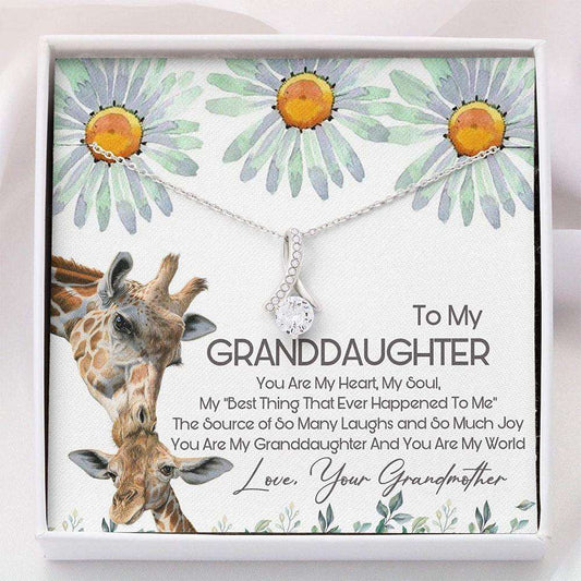 Granddaughter Necklace “ To My Granddaughter Gift “ Alluring Beauty Necklace Jewelry With Gift Box Gifts For Daughter Rakva