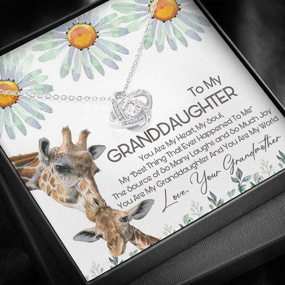 Granddaughter Necklace “ To My Granddaughter Gift “ Love Knot Necklace Gifts For Daughter Rakva