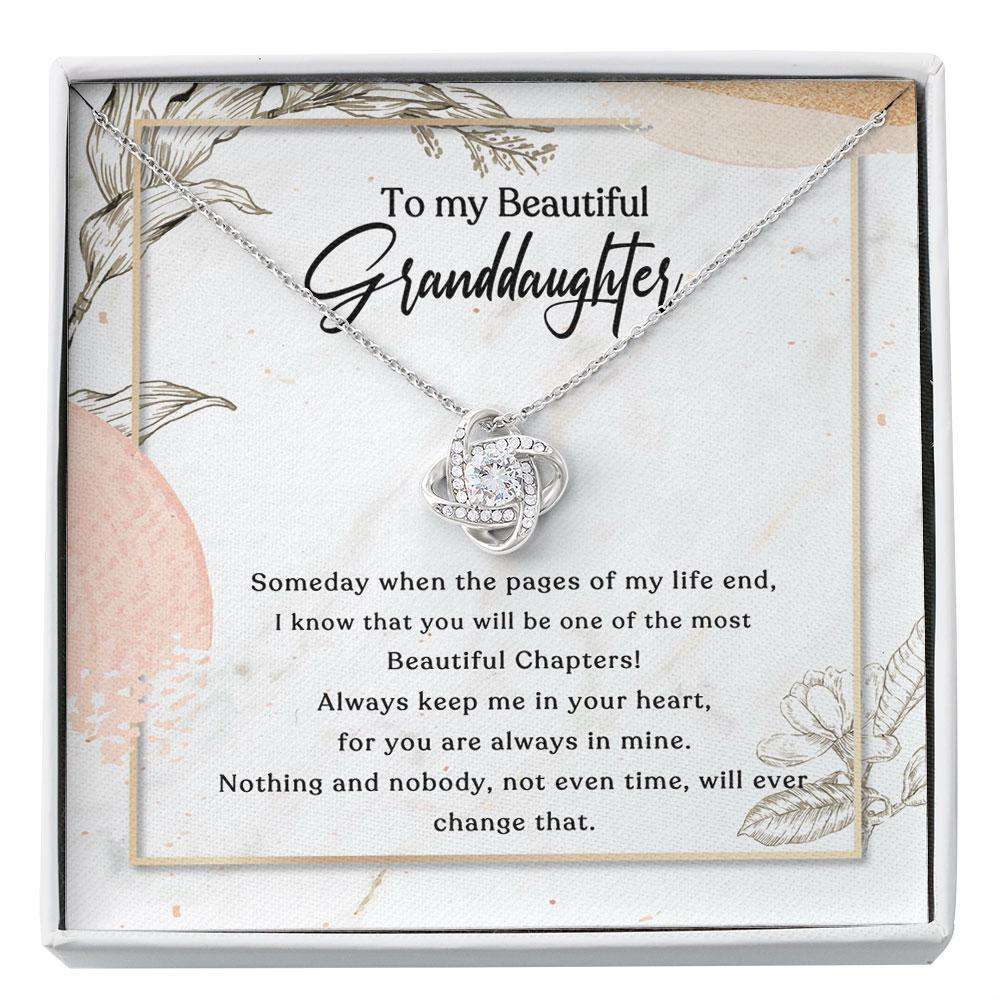 Granddaughter Necklace, To My Granddaughter Gift, To My Beautiful Granddaughter Someday When The Pages Of My Life End Custom Necklace Gifts For Daughter Rakva