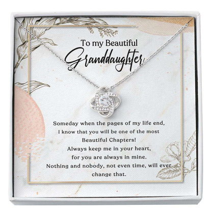 Granddaughter Necklace, To My Granddaughter Gift, To My Beautiful Granddaughter Someday When The Pages Of My Life End Custom Necklace Gifts For Daughter Rakva