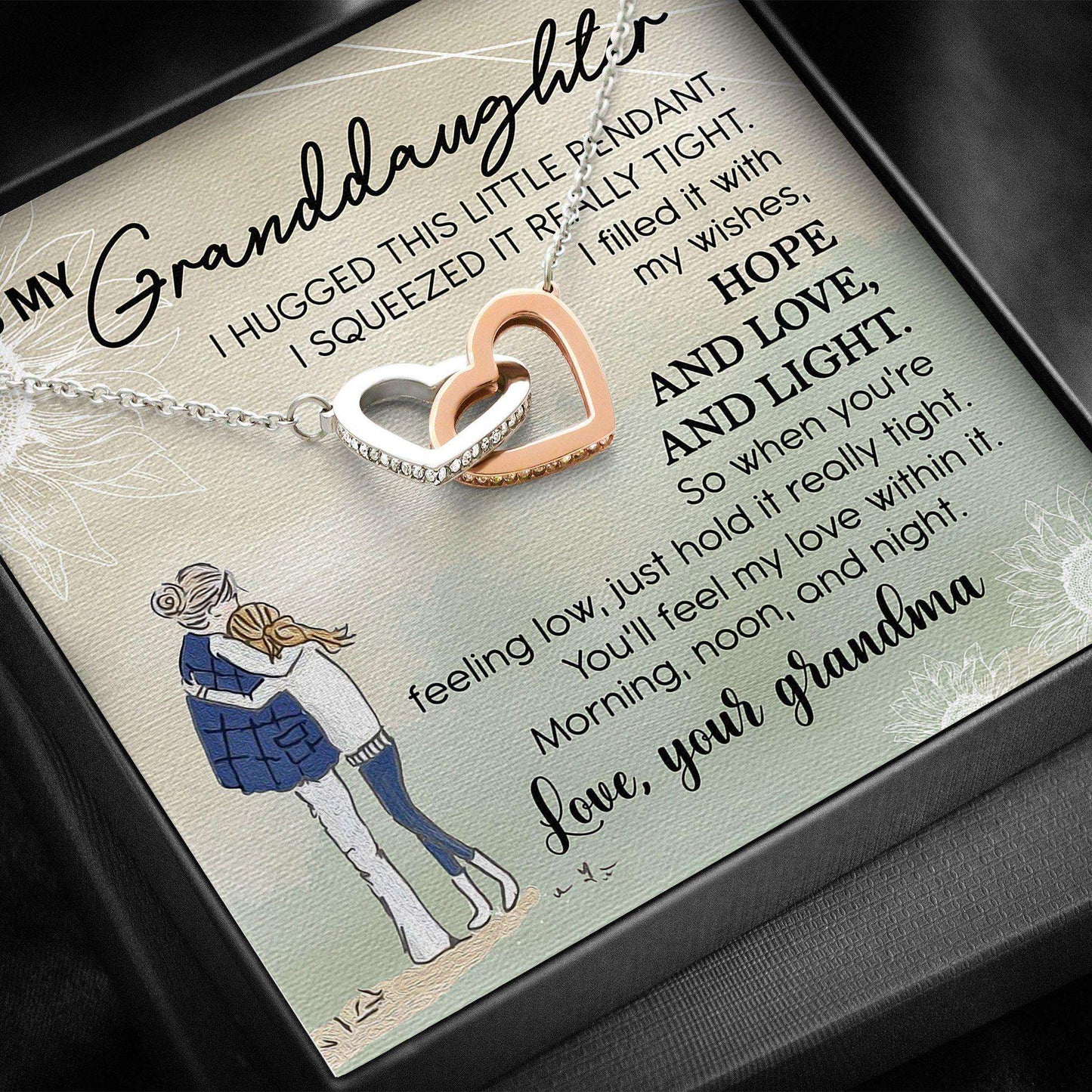 Granddaughter Necklace “ To My Granddaughter Gifts From Grandma Message Card Necklace Gifts For Daughter Rakva