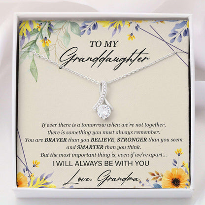 Granddaughter Necklace, To My Granddaughter, I Will Always Be With You “ Alluring Beauty Necklace Gifts For Daughter Rakva