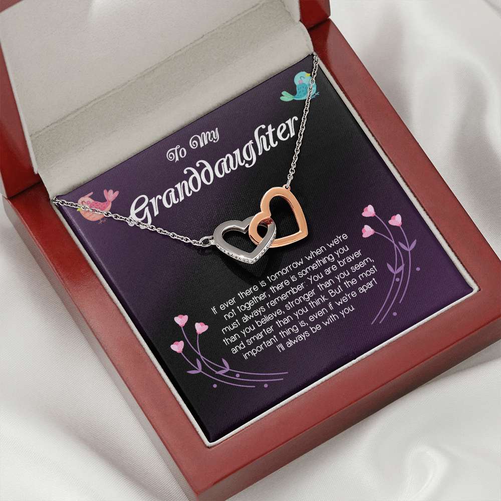 Granddaughter Necklace, To My Granddaughter Interlocking Hearts Necklace` Gifts For Daughter Rakva