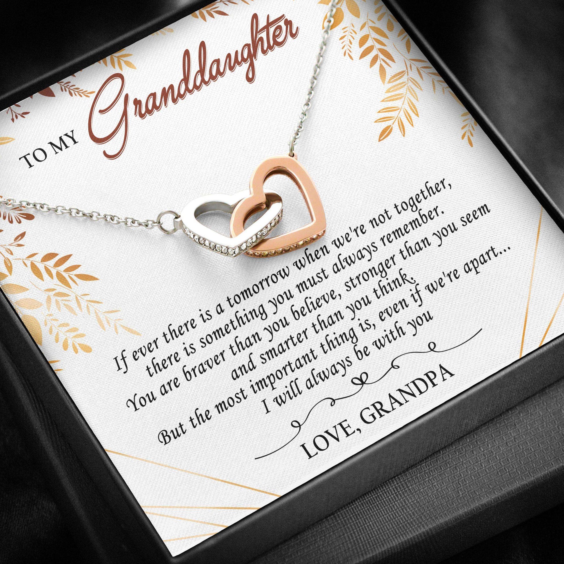 Granddaughter Necklace, To My Granddaughter “ Interlocking Hearts Necklace V1 Gifts For Daughter Rakva