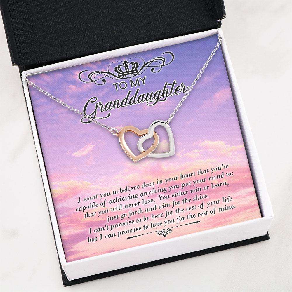 Granddaughter Necklace To My Granddaughter “ Interlocking Heats Gifts For Daughter Rakva