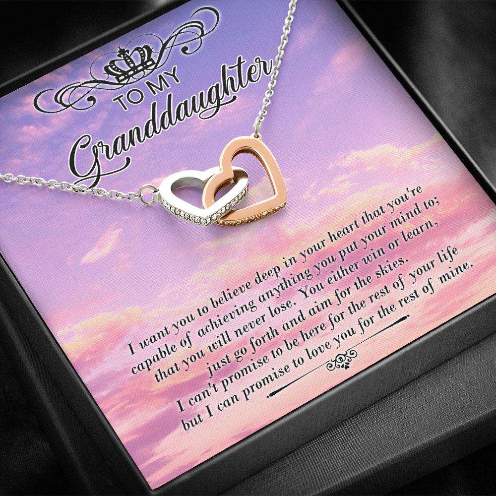 Granddaughter Necklace To My Granddaughter “ Interlocking Heats Gifts For Daughter Rakva