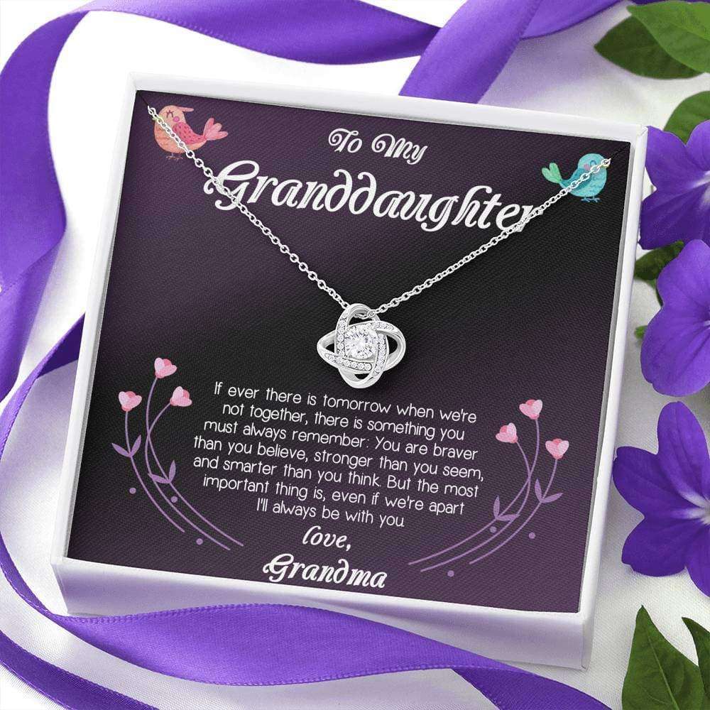 Granddaughter Necklace, To My Granddaughter Love Grandma Love Knot Necklace Gifts For Daughter Rakva