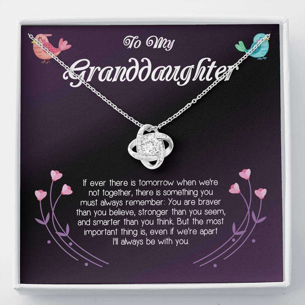 Granddaughter Necklace, To My Granddaughter Love Knot Necklace Gifts For Daughter Rakva